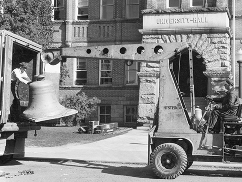 A bell from the UM Memorial Carillon