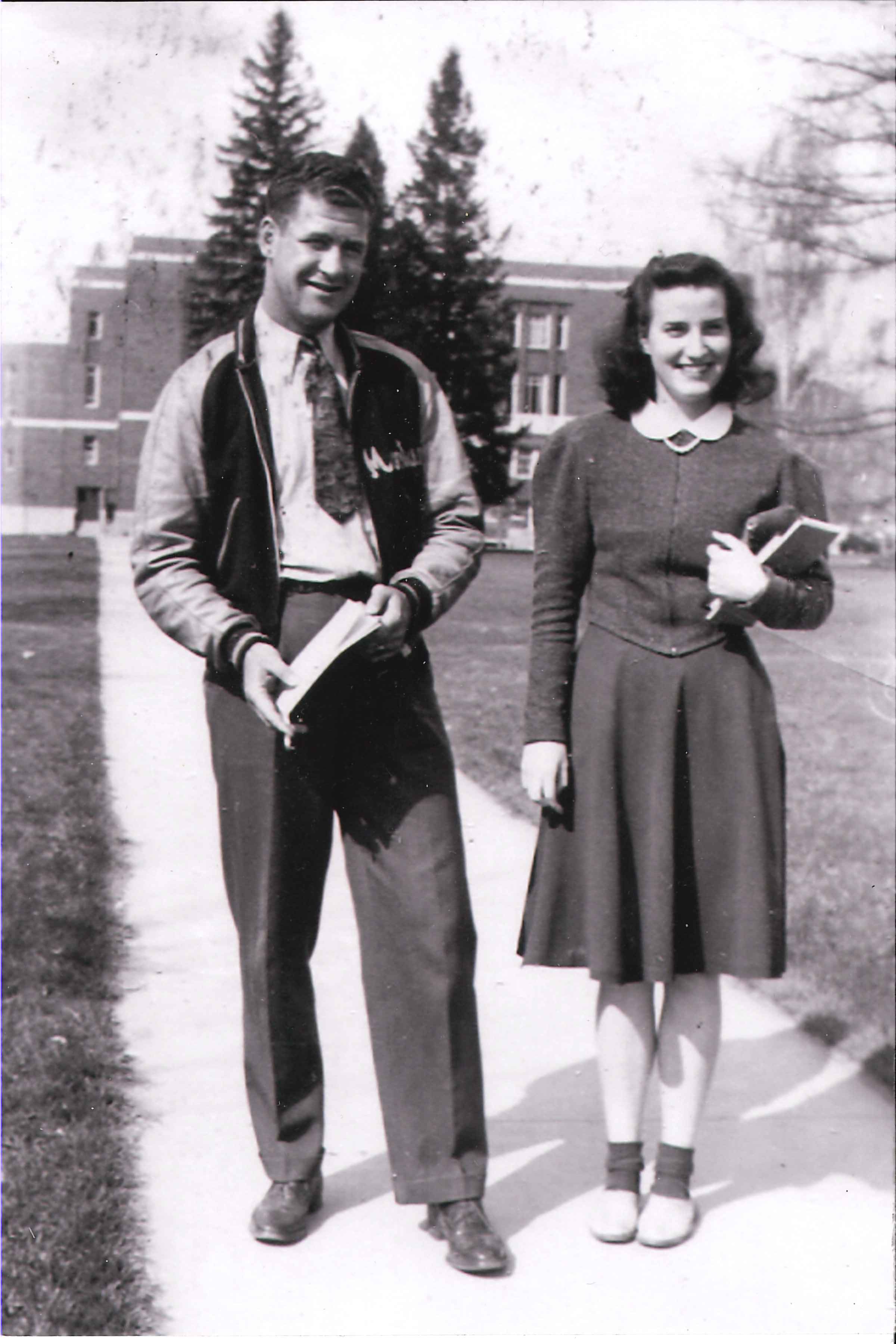 Tom O'Donnell and Barbara Adams met on UM's campus in the spring of 1940