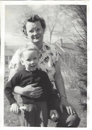 Dr. Pierson and his step-grandmother Beatrice, 1949 