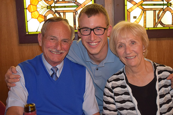 Bryce Burke with Guy and Madeline Ossello