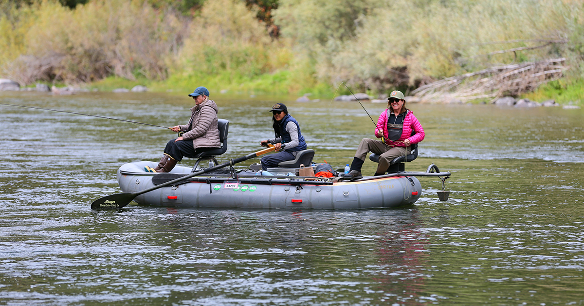 Anglers fish during Hooks for Books