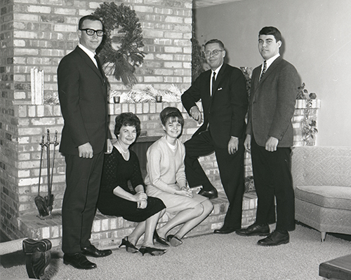 The Pantzer Family circa 1965. Clockwise from left: Robert "Bob" Jr., Ann, Julie, Robert Sr., and Dave.